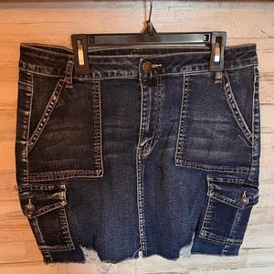Junior Hybrid Dream Distressed Denim Skirt
